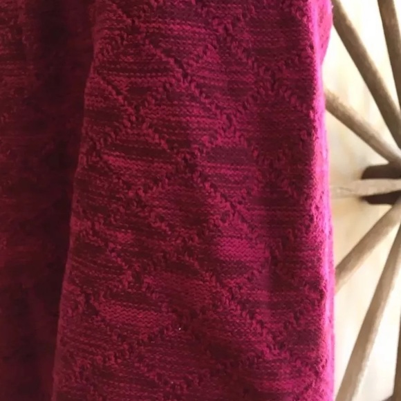 ANTHROPOLOGIE SPARROW Magenta Lambswool Cotton Soft Warm Knit Sweater Dress Nice - Picture 9 of 10